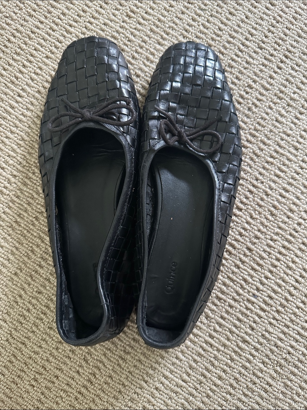 Black Woven Ballet Flats - quince size 7